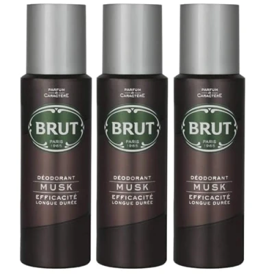 Bild av Brut Deodorant kroppsspray mysk lång torr 200 ml trepack