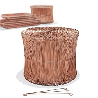 Bild av Heimfleiss® Rödeldraht Betongbindningstråd 1,0 x 100 160 mm (1000 st.) kopparpläterad bindningstråd i 250, 500 &amp; 1000 buntar ögontråd Borrtråd för borrning Rödelzange trådpåsefästen