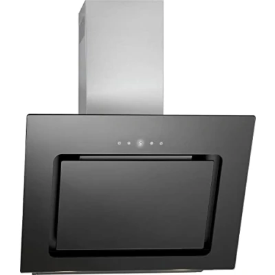 Bild av Bomann DU 771.1 G huvudfri vertikal köksfläkt/60 cm/LED display/Touch Control/luftcirkulation eller frånluftsdrift, 3 effektnivåer/603 m3/h/svart/rostfritt stål