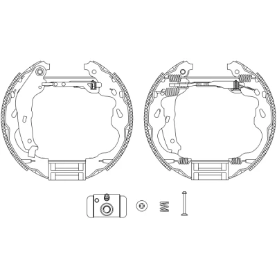 Bild av TEXTAR Shoe Kit Pro 84064501 de freins, freins à tambours avec cylindre roue, élément d&#039;ajustage CITROËN: C1 I, TOYOTA: Aygo