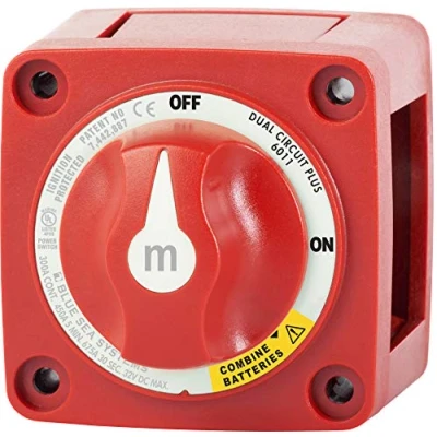 Bild av Blue Sea Systems 6011 m Series Batteribrytare Dual Circuit Plus, Röd