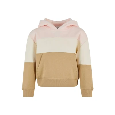 Bild av Urban Classics Oversize 3TONE Luvtröja för barn, Storlek: 122/128, Pink whitesand unionbeige