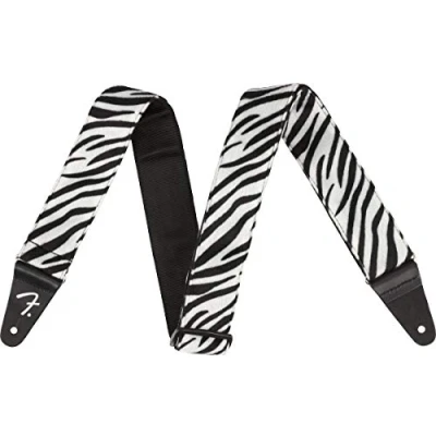 Bild av Fender® &quot;WILD ANIMAL PRINT STRAPS ZEBRA&quot; gitarrrem av polyester 5 cm bredd färg: zebra