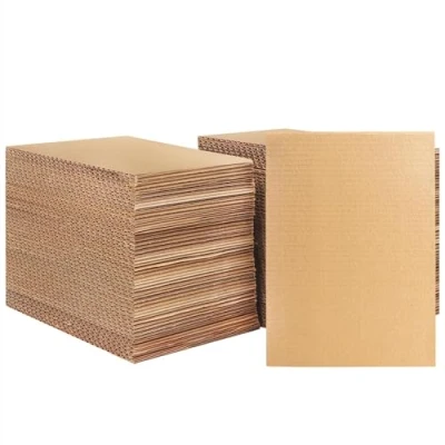 Bild av Belle Vous Bruna Korrugerade Förpacknings Pappkartongskivor (100 Pack) 18 x 12,5 cm 2,8 mm Tjocka Platta Kraftblad för Post, Konst, Hantverk och Packning