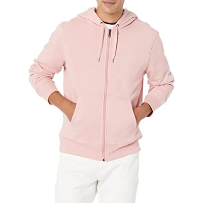 Bild av Amazon Essentials Men&#039;s Fleecetröja med hel dragkedja (finns i Big &amp; Tall), Rosa, XL