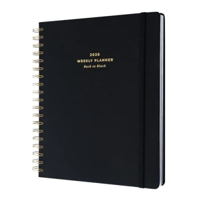 Bild av Kokonote Academic Diary 2025 2026 Week To View Back Black Planner With Stickers &amp; Tabs, Student Essentials For University, School Stationery