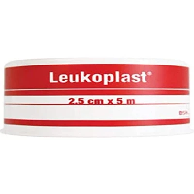 Bild av BSN medical Leukoplast Kirurgtejp, 5 m x 2.50 cm, Vit/Röd