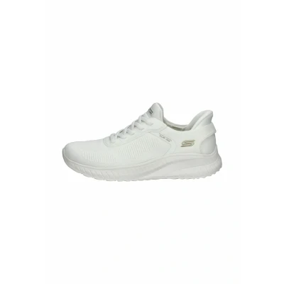 Bild av Skechers kvinnors handsfree slip on Bobs Squad Chaos Current Muse Sneaker, Benvit, 42 EU