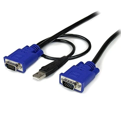 Bild av StarTech.com 3 m 2 i 1 PS/2 USB KVM kabel kabelsats för omkopplare/omkopplare