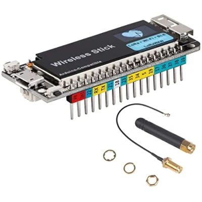 Bild av Fasizi ESP32 trådlös pinne Lora+WIFI+BLE utvecklingskort med 0,45 tum OLED skärm SX1276 modul för Arduino 868 MHz 915