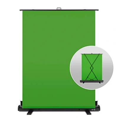 Bild av Elgato Green Screen hopfällbar Chroma Key bakgrund, skrynkelresistent tyg, blixtsnabbt på plats för att trolla bort bakgrunder vid strömning, videokonferenser, Instagram, TikTok, Zoom, Teams, OBS
