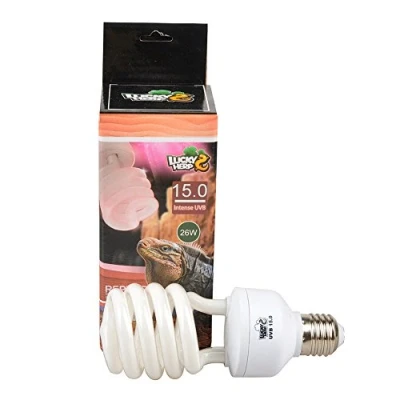Bild av LUCKY HERP reptil intensiv kompakt fluorescerande UVA UVB 15,0 glödlampa, 13 W, 26 W tillgänglig (26 watt)