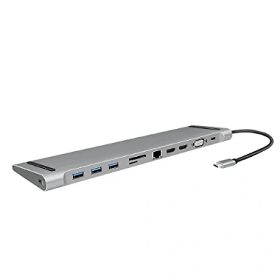 Bild av LogiLink UA0373, Kabel, USB 3.2 Gen 1 (3.1 1) Type C, 100 W, 3,5 mm, 10,100,1000 Mbit/s, Gjuten aluminium