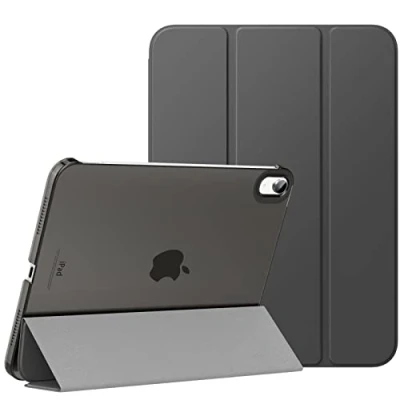 Bild av MoKo Case for iPad 10th Generation 2022, Slim Stand Protective 10.9 Inch Coverwith Hard PC Translucent Back Shell, Auto Wake/Sleep, Space Gray