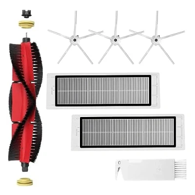 Bild av HoHumoca Tillbehör till Xiaomi Roborock vakuumrobot S5 Max S6 Pure MaxV S50 S51 S55 S60 S65 S6, reservdelar huvudborste, sidborste, HEPA filter, servetter, filterkärna, rengöringsverktyg