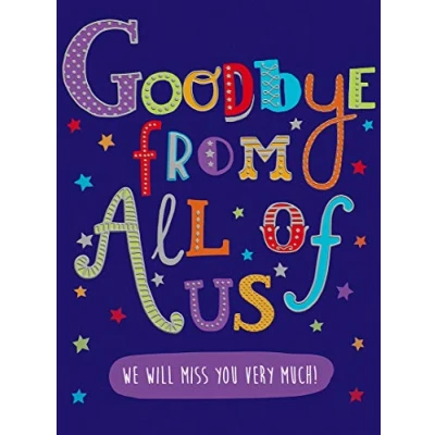 Bild av Piccadilly hälsningar Big Goodbye from All of Us gratulationskort H 30 x B 20 cm