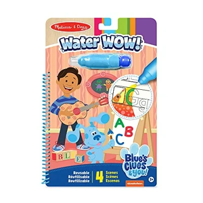 Bild av Melissa &amp; Doug Blues Clues You! Vatten WOW!! Alfabetet vattenavslöjande resebok Aktivitetsdyna 3+ Present till pojke eller flicka