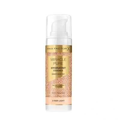 Bild av Max Factor Miracle Pure Hydratint Essence Foundation, 2 Rättvisa ljus, upp till 24 timmars hydratisering, 71% vattenbaserad formel, naturlig täckning, vegansk formel