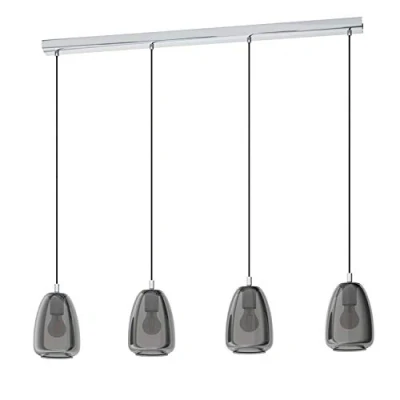 Bild av EGLO ALOBRASE pendlande belysning krom/svart transparent
