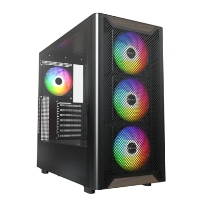 Bild av Montech XR Wood Black Chassi Miditower Svart