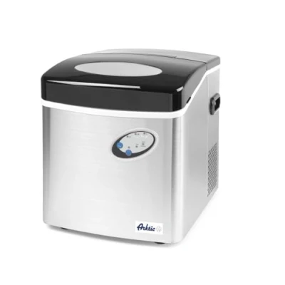 Bild av HENDI Isbitsmaskin, Ismaskin, Iskrossare, Kapacitet: 150 Isbitar, Kapacitet 15 Kg/24 St, Förvaringsbehållare 4,5 Liter, 230 V, 160 W, 380 X 435 9 H)431 Mm, Rostfritt Stål, Silver