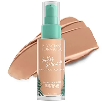 Bild av Physicians Formula Murumuru Smör Tro på det! Foundation + Concealer, Krämig och Concealer för en strålande Lyster, med Murumuru, Cupuaçu Tucumasmör, Light to Medium