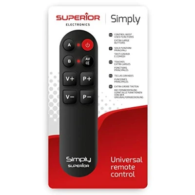 Bild av Simply Universal fjärrkontroll med stor knapp för 2 enheter Superior Electronics SUPTLB001