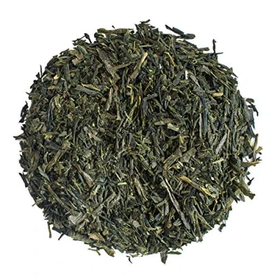 Bild av Moya Sencha Ekologiskt Japanskt Grönt Te Lösa Blad NO. 21 100g från Japan Vänligt för Veganer och Vegetarianer Förpackat i en Flerfärgad Kartongburk Perfekt Present