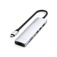 Bild av Satechi 7 in 1 USB C Slim Multiport Adapter with Ethernet Silver