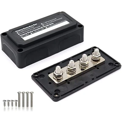 Bild av Namvo 300 A BusBar Box Samlarskena, vanlig samlingsskena, 48 V DC, distributionsblock för högpresterande moduler, med 4 x M8 anslutningsbultar