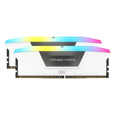 Bild av CORSAIR VENGEANCE RGB DDR5 Ljusförstärkningssats (Inget Fysiskt Minne) Vit