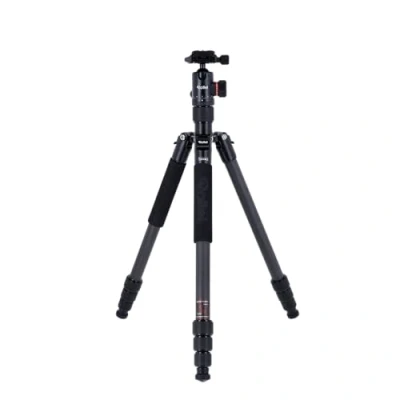 Bild av Rollei C6i kompakt, lätt kolfotostativ, 3in1 stativ, kan användas som makrostativ och monopod, Arca Swiss kompatibel, inkluderar kulhuvud, spikar stativväska svart