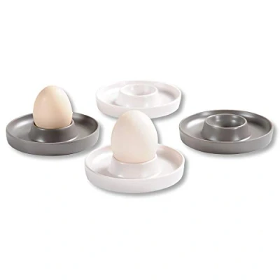 Bild av Kesper äggkoppar, 4 pack, material: ø 10 x H 2 cm, plast, mått: färg: kräm, grå 41166