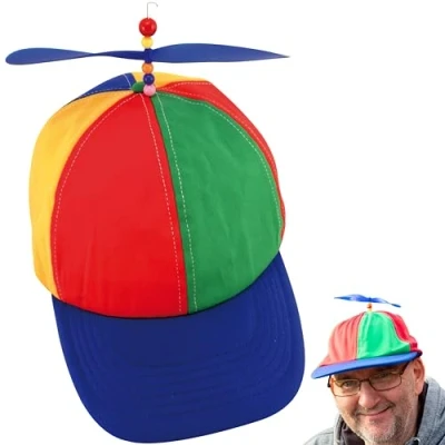 Bild av Boxer Gifts Helikopterpropellermössa Unisex vuxen Regnbåge, nörd, svensexxa, utklädnad Rolig julklappspresent