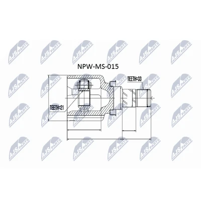 Bild av Ledsats, drivaxel Nty NPW MS 015