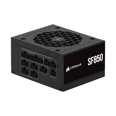 Bild av CORSAIR SF850 (2024) Fullt Modulärt 80 PLUS Platinum ATX Strömförsörjning med Låg Ljudnivå 3.1 Kompatibel PCIe 5.1 SFX till Fäste Ingår Svart