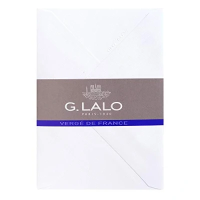 Bild av Clairefontaine Ref 21450L gummifodrade självhäftande kuvert (paket med 25) C6 (114 x 162 mm) i storlek, lagt papper, Vergé de France, PEFC certifierad extra vit