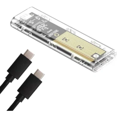 Bild av GERUI M.2 NVMe PCIe SSD höljesadapter[verktygsfri][Aluminium], till USB C 3.2 Gen 2 10 Gbps Externt hölje, stöder M Key/B+M nyckel, för 2230/2242/260/2280