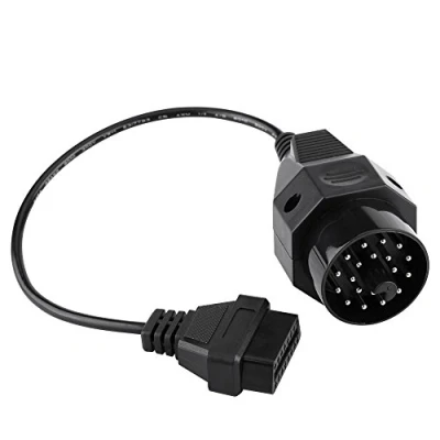 Bild av 20PIN OBD1 till 16 PIN OBD2 adapter anslutning skannerkabel 20 stift rund diagnostisk skanner adapterkabel för E36 E38 E39 E46 E53 X5 Z3