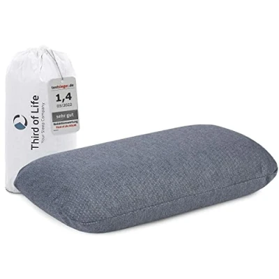 Bild av Resekudde VOLAR QuickDry Nackkudde med visko minnesskum Ortopedisk kudde för nackstöd termoreglerande, snabbtorkande överdrag Liten soffa, hotell, flygplan, buss 40x25x10 cm