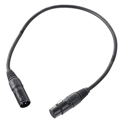 Bild av Pronomic XFXM 0,5 mikrofonkabel (0,5 m längd, XLR hona 3 polig &gt; hane pol, handlödd kontakt, syra och oljeresistent, spänntänger dragavlastning) svart