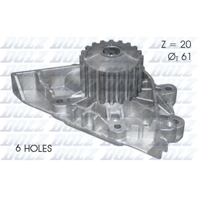 Bild av DOLZ C124 Pompe à eau 20 avec poulie sans boîtier PEUGEOT: 206 3/5 portes, 307 308 I CITROËN: Xsara Picasso, Jumpy II Van