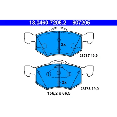 Bild av ATE 13.0460 7205.2 Jeu de plaquettes frein non préparé pour indicateur d&#039;usure, contact signal d&#039;usure exclu FORD: Maverick SUV