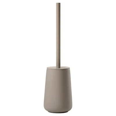 Bild av Zone Denmark Nova One toalettborste, keramisk toalettborste med borsthållare, soft touch beläggning, diameter 10,3 cm, höjd 37 taupe