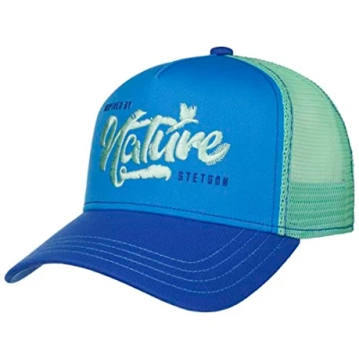Bild av Stetson Nature Inspired Trucker Keps Damer/Herrar basebollkeps meshkeps med skärm sommar Vår One Size blå