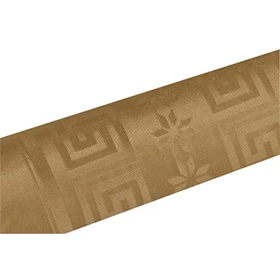 Bild av Pro Nappe Ref R480657I 12 engångsdukar damastpapper i rulle längd 6 m x bredd 1,20 guldfärg metallic universellt elegant och klassiskt