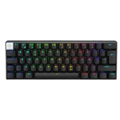 Bild av Logitech G PRO X 60 LIGHTSPEED, trådlöst speltangentbord, ultrakompakt mekaniskt TKL tangentbord %, LIGHTSYNC RGB, knappar med PBT i dubbla lager, optiska tactile, Windows PC, PAN Nordic Svart