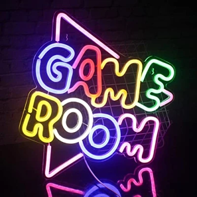 Bild av SIGNSHIP spelrum neonskyltar spel LED neon ljusskylt för väggdekoration, USB driven cool färgglad neonskylt akrylkonst väggdekor sovrum vardagsrum bar fest
