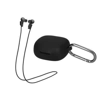 Bild av kwmobile 2 i 1 set fodral och fästrem kompatibla med JBL LIVE Pro Plus Case hörlursband 70 cm svart