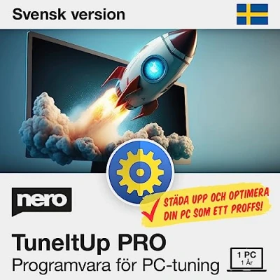 Bild av Nero TuneItUp PRO PC Tuning Snabba upp din dator Starta Windows snabbare Surfa Optimera ditt operativsystem Årslicens 11 / 10 8.1 8 7 (1 PC)